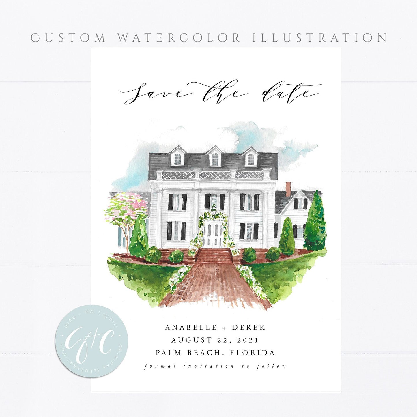 Custom Illustrated House portrait, illustrated gift
