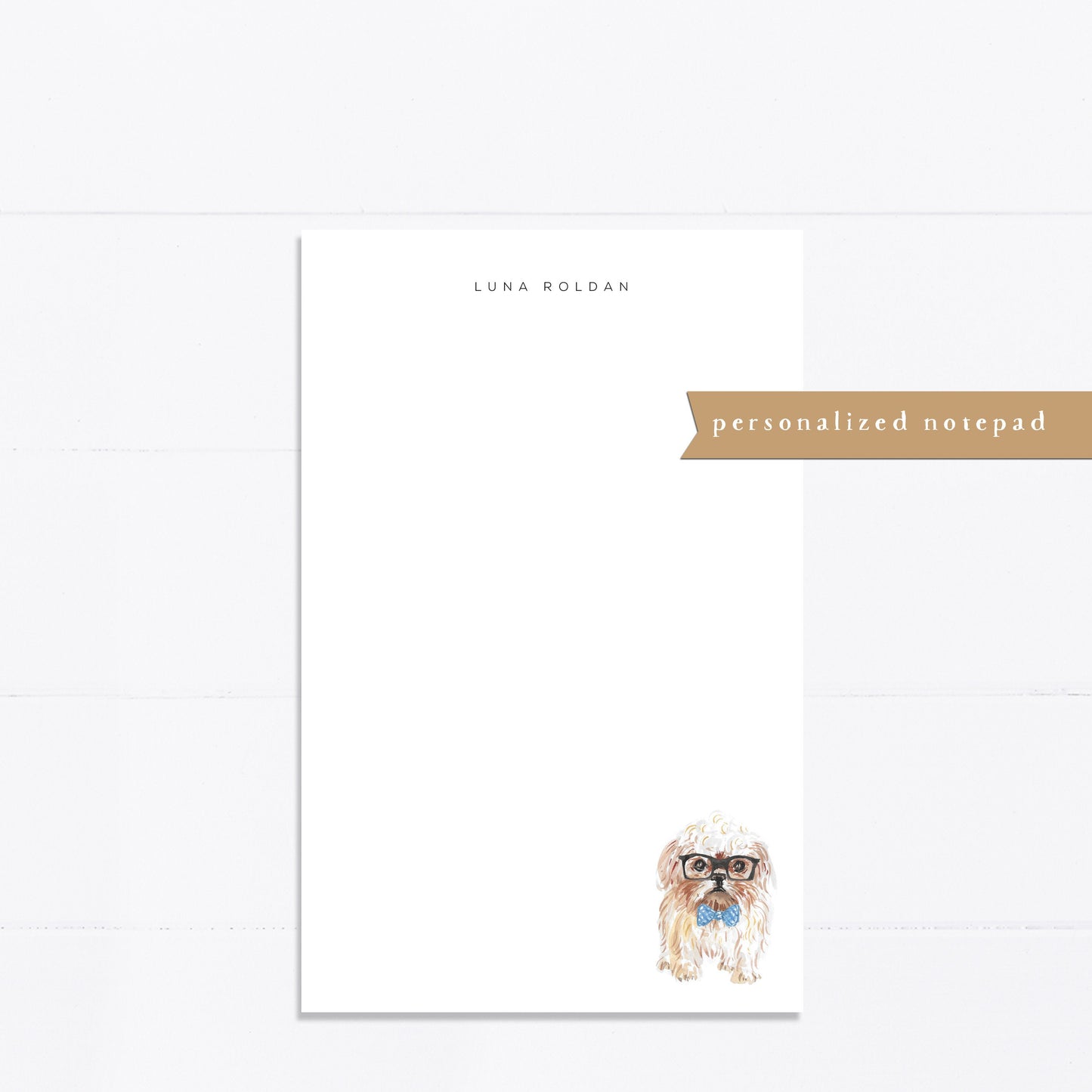 Personalized notepad, Shorkie, dog lover, things to do, grocery list, notepad, things to do list, 5.5x8.5, gift for, feminine, list maker