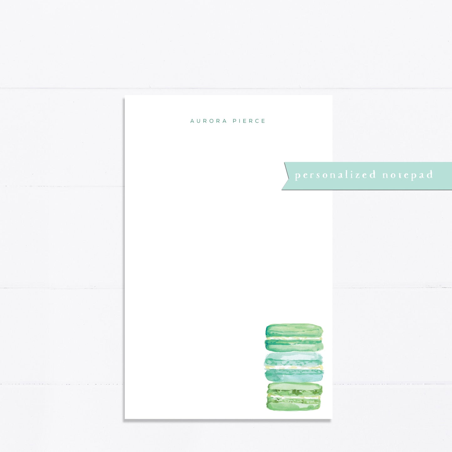 Personalized notepad, mint, macarons, things to do, grocery list, notepad, things to do list, 5.5x8.5, gift for, her, feminine, list maker