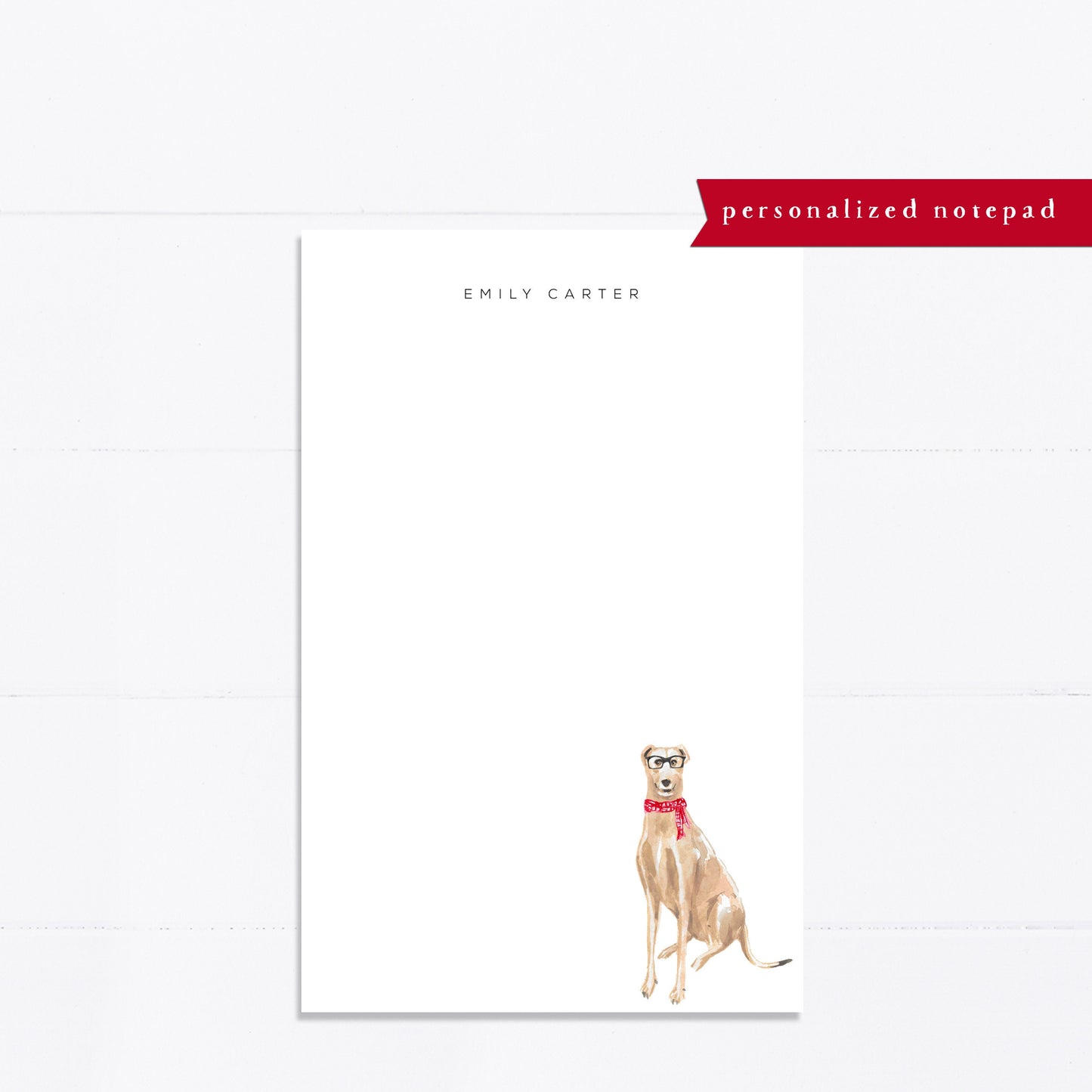 Greyhound gift, Personalized notepad, greyhound, dog lover gift, grocery list, notepad, things to do list, 5.5x8.5, gift for, list maker