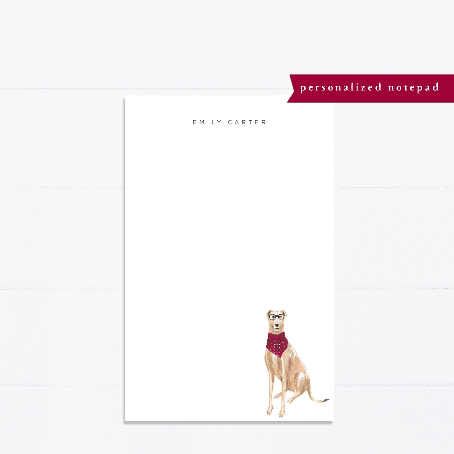 Greyhound gift, Personalized notepad, greyhound, dog lover gift, grocery list, notepad, things to do list, 5.5x8.5, gift for, list maker