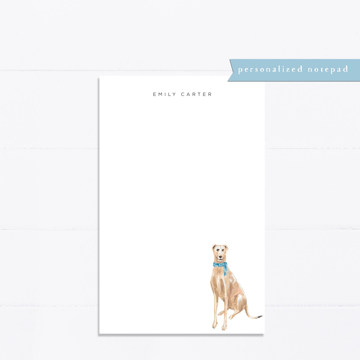 Greyhound gift, Personalized notepad, greyhound, dog lover gift, grocery list, notepad, things to do list, 5.5x8.5, gift for, list maker