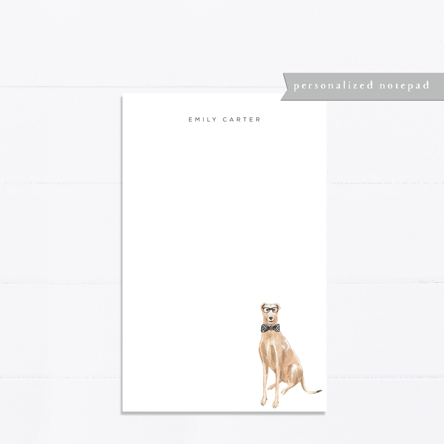 Greyhound gift, Personalized notepad, greyhound, dog lover gift, grocery list, notepad, things to do list, 5.5x8.5, gift for, list maker