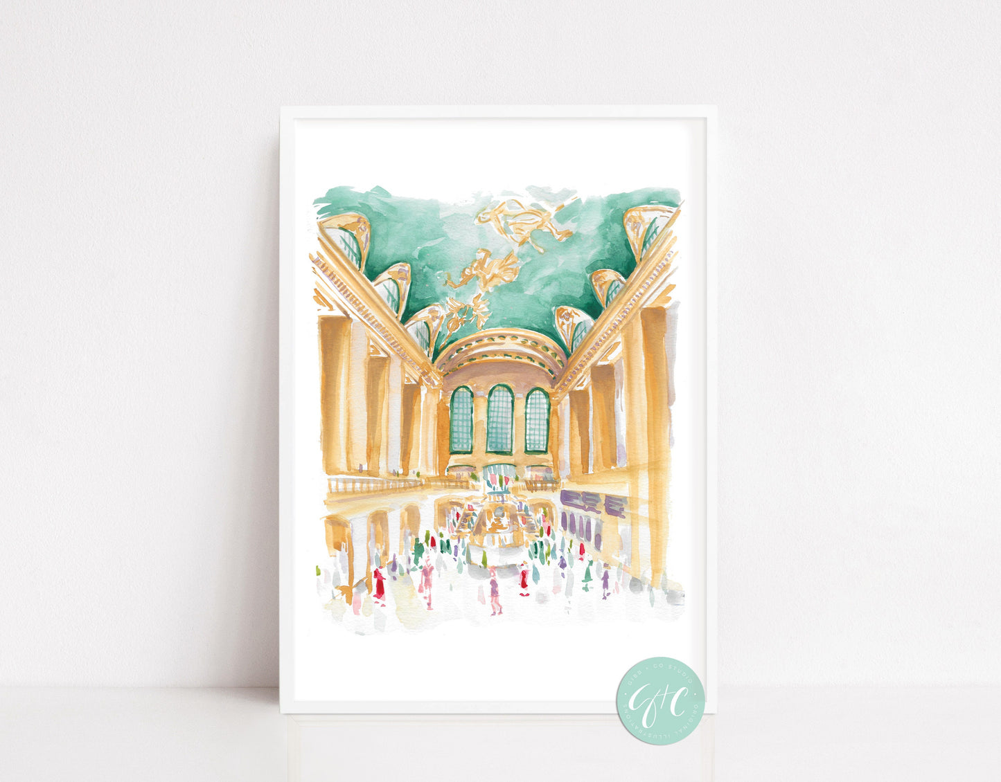 Grand Central Station, New York Travel art, Museum, the Met, Flatiron, Washington Square Park, travel art print