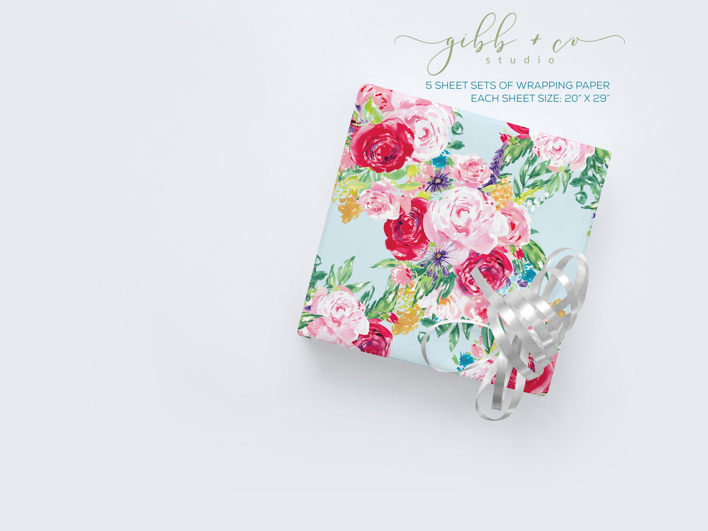 Colorful Whimsical Large Floral wrapping paper