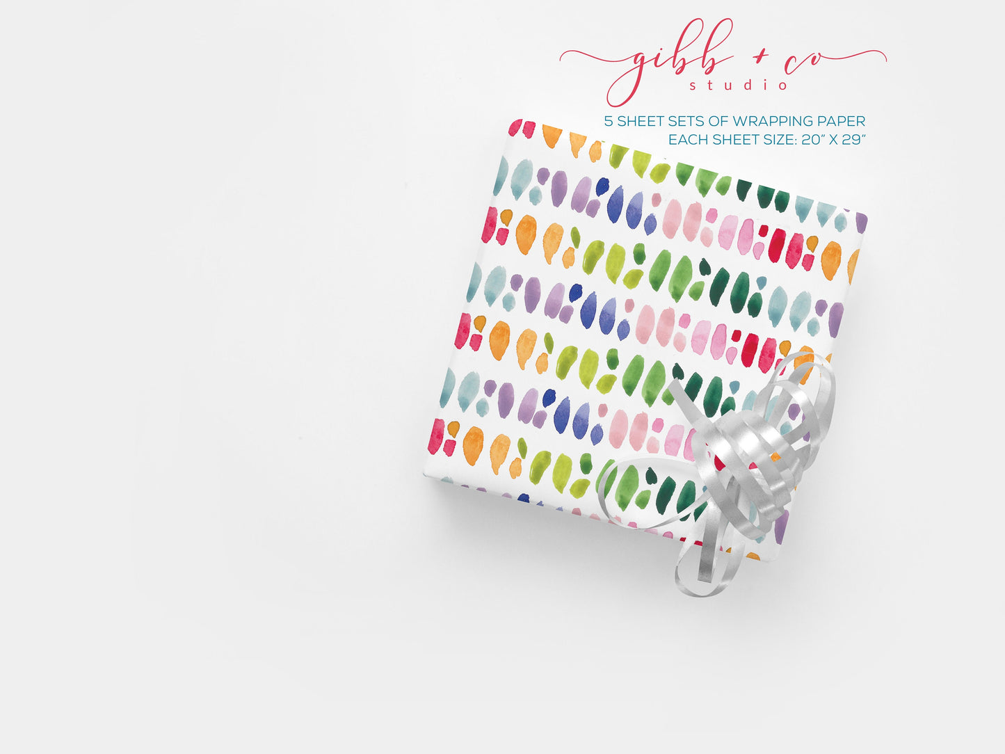 Colorful strokes wrapping paper