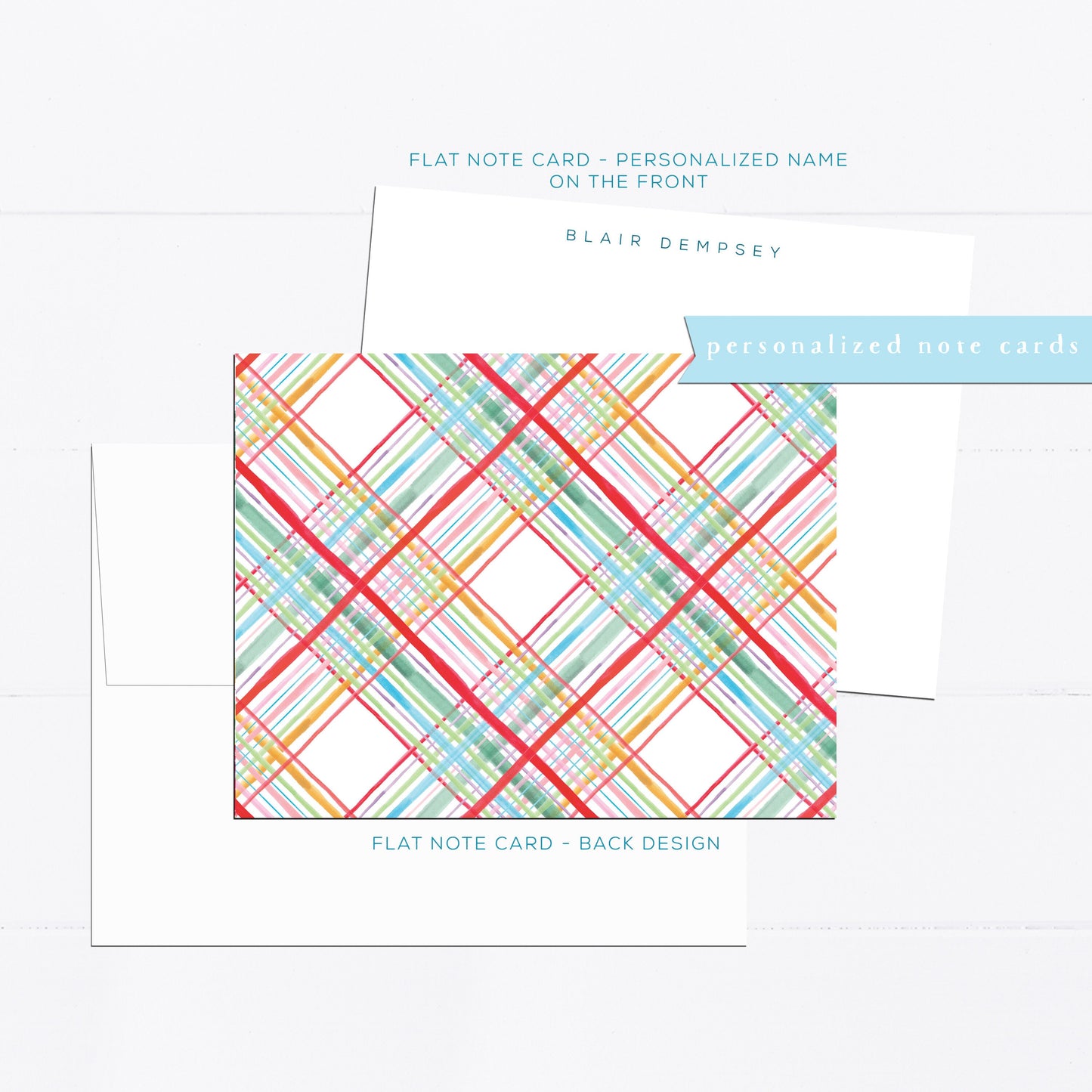 Personalized stationery, fans, note cards, modern, preppy, New York illustrated, colorful, personalized notecard, gift for mom, gift for her