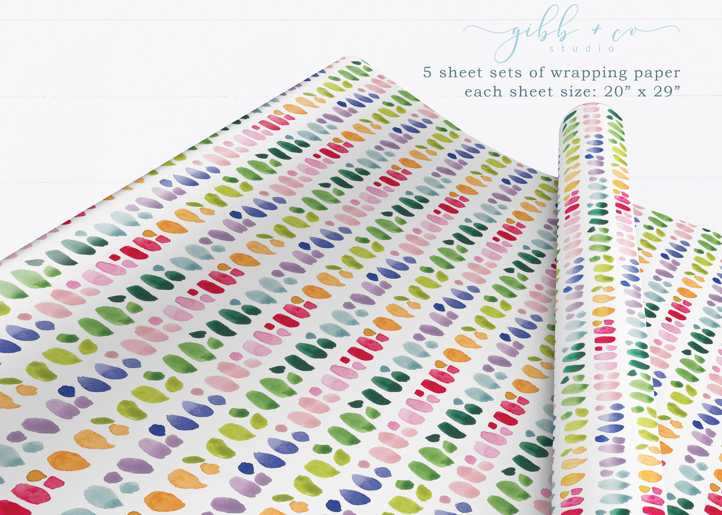 Colorful strokes wrapping paper