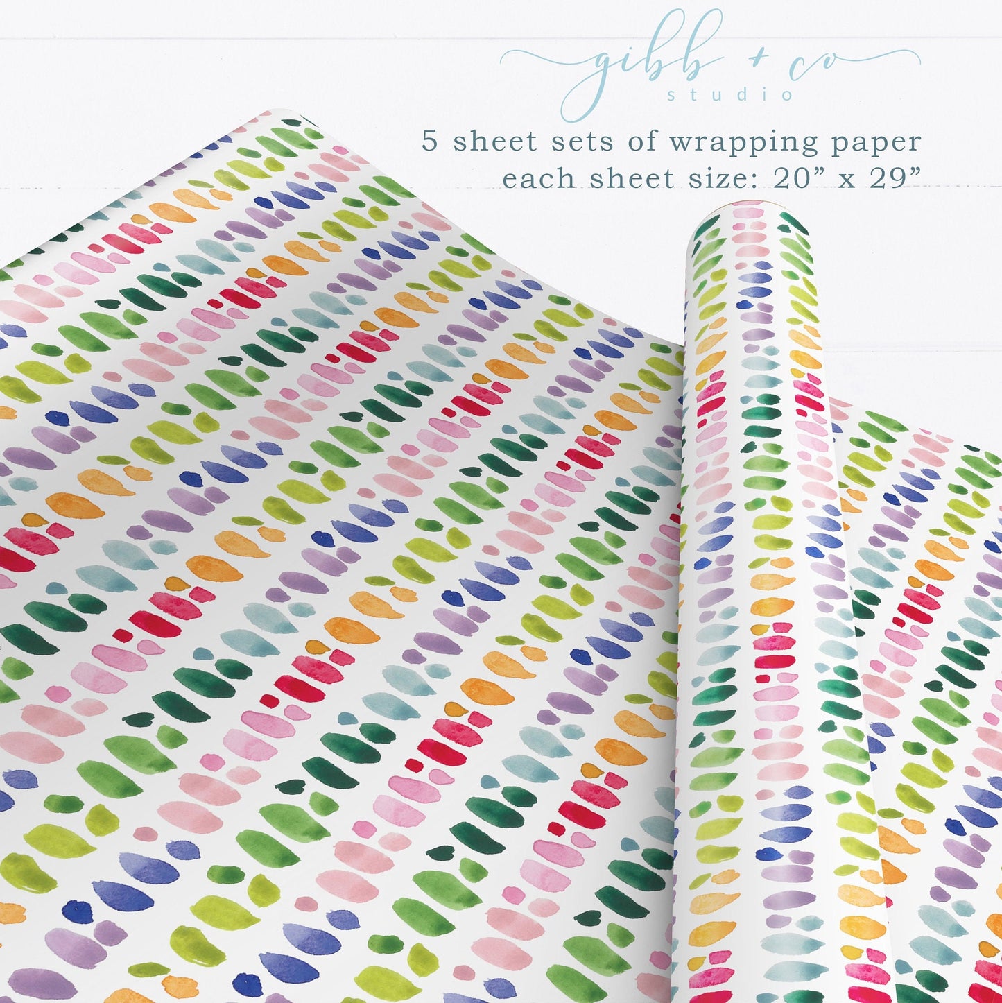 Colorful strokes wrapping paper