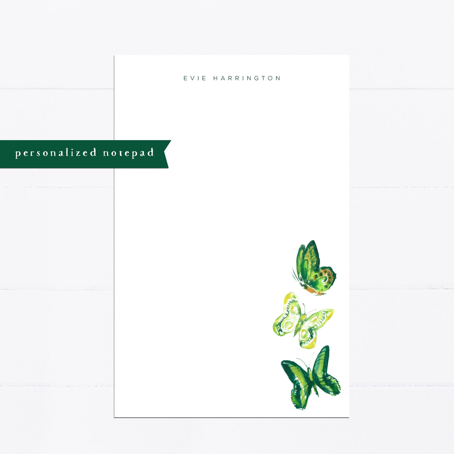 Personalized notepad, butterflies, butterfly, butterfly lover, things to do, things to do list, 5.5x8.5, gift for, her, feminine, list maker