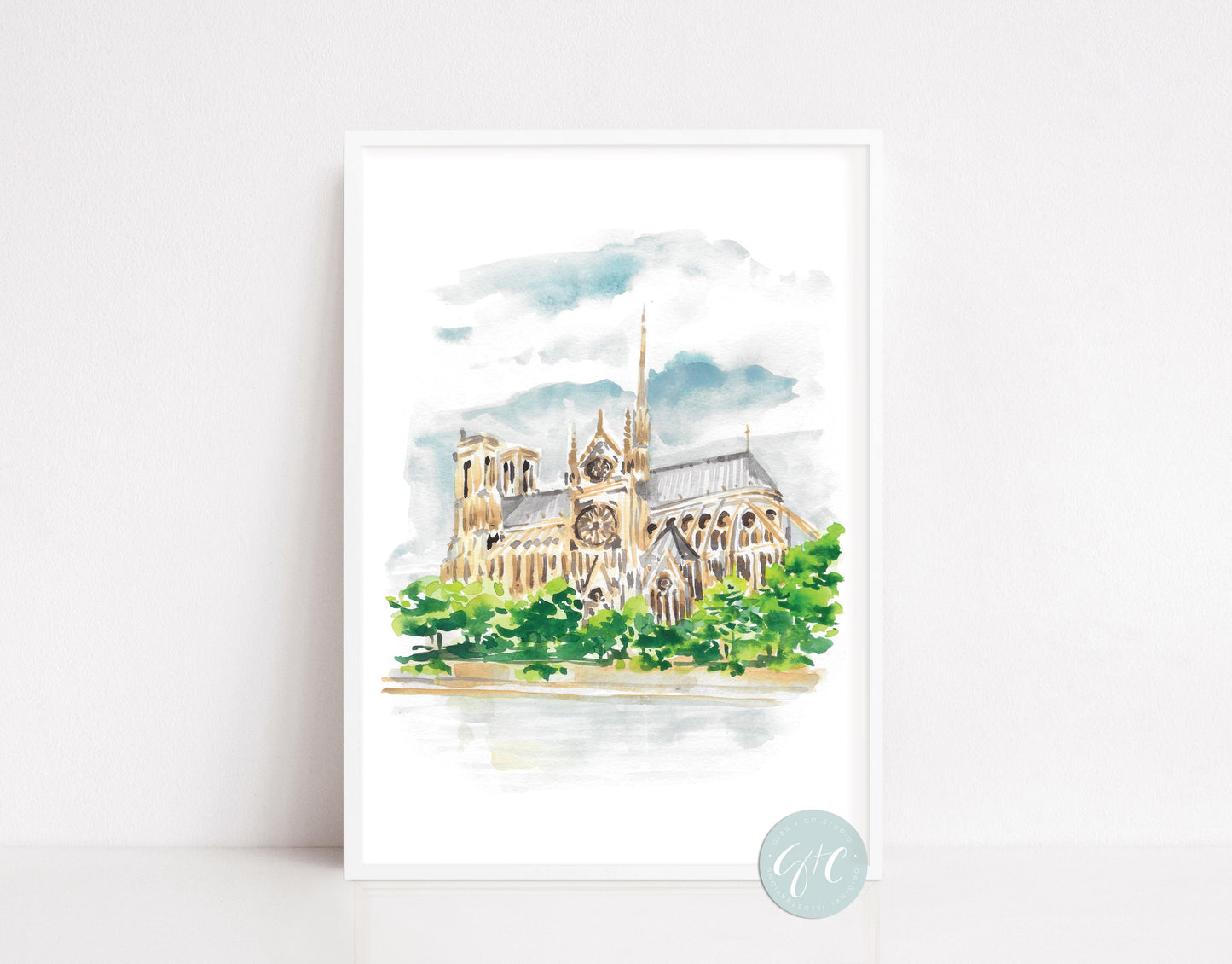 Paris Opera House travel art print, Paris architecture watercolor print, Paris wall art, Paris art print set, Notre Dame, St Germain, travel art print