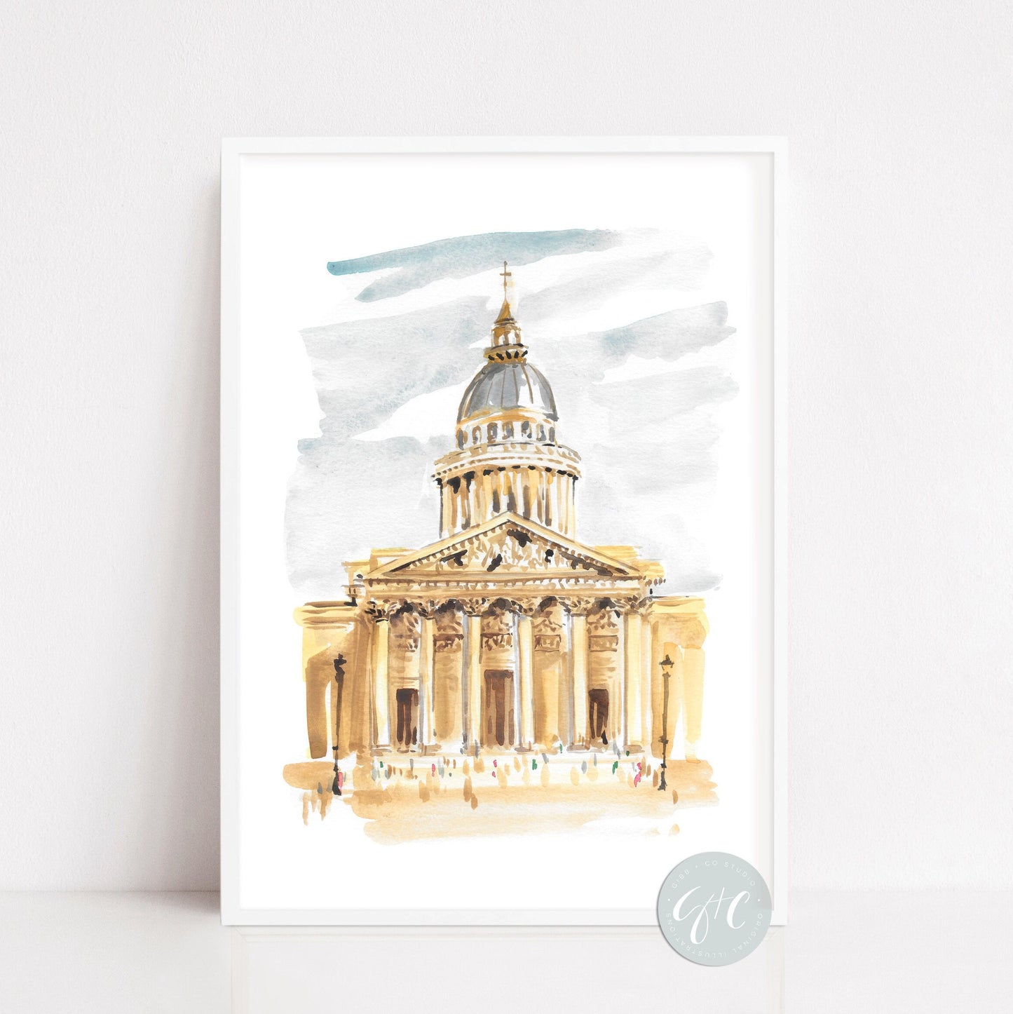 St Germain Paris travel art print, Paris architecture watercolor print, Paris wall art, Paris art print set, Notre Dame, Paris Opera House, travel art print