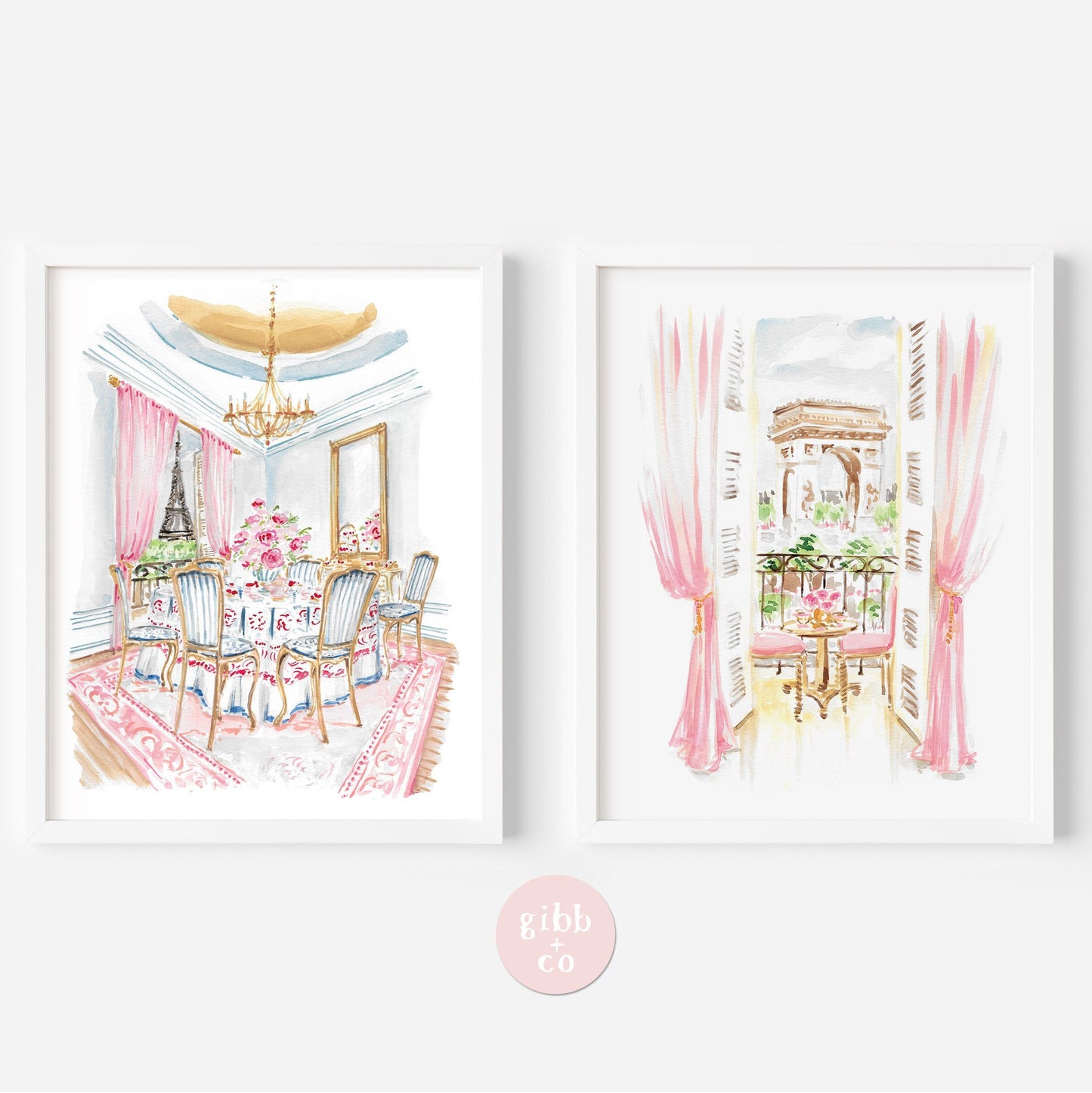 Paris travel art print, Paris Arch art, Eiffel Tower print, pink art print, French travel art, Paris nursery art, travel art print