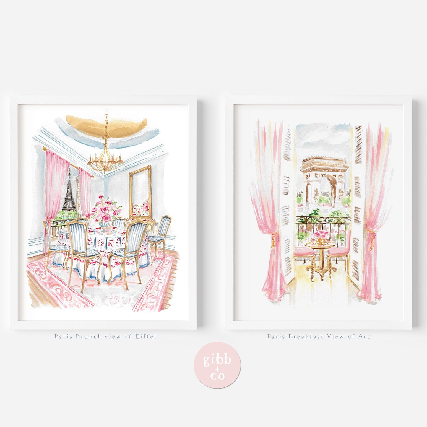 Paris travel art print, Paris Arch art, Eiffel Tower print, pink art print, French travel art, Paris nursery art, travel art print