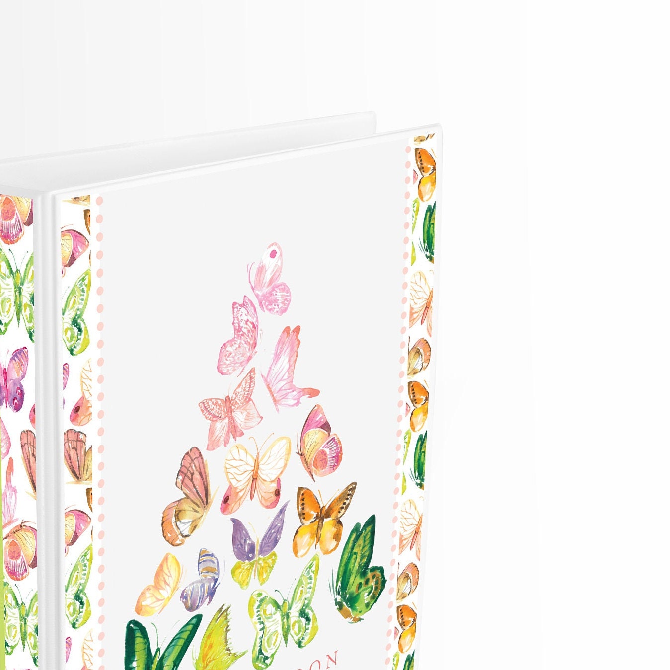 Binder, butterfly pattern, personalized binder, school, monogram, personalized organization binder, small business binder, watercolor
