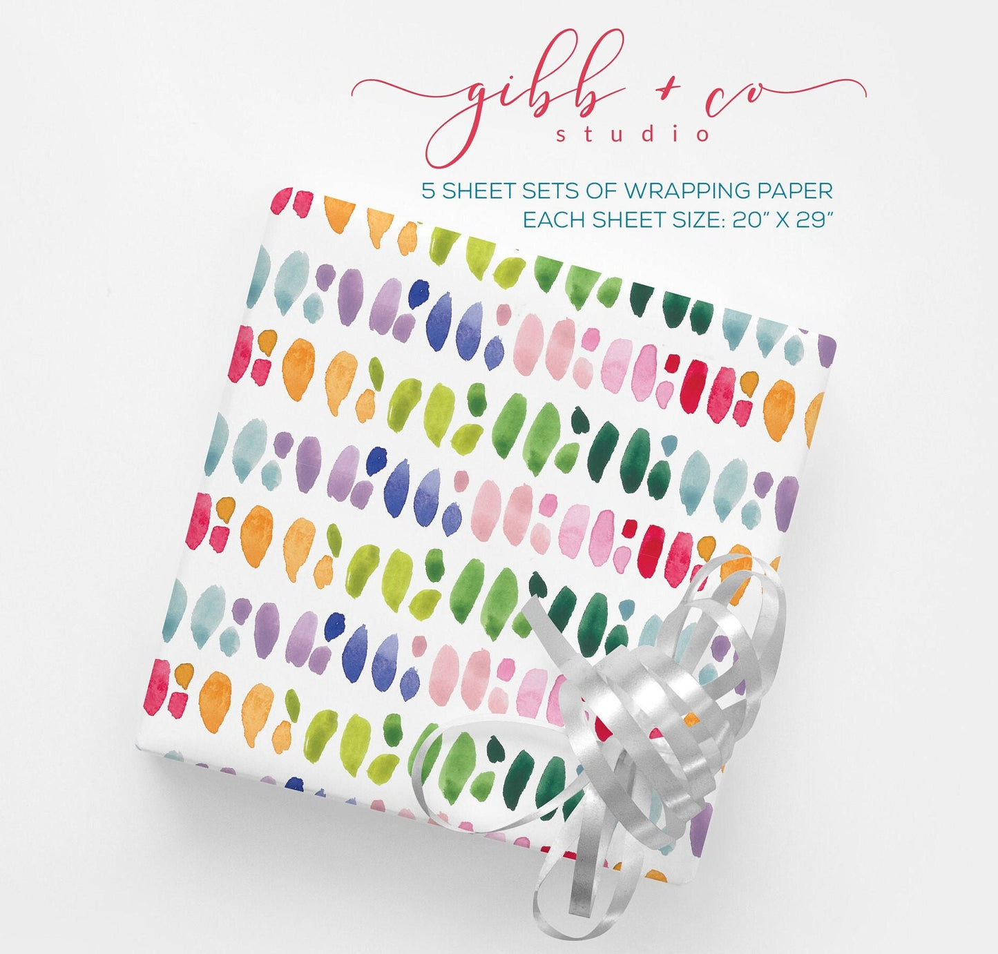 Colorful strokes wrapping paper
