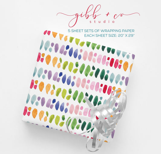 Colorful strokes wrapping paper