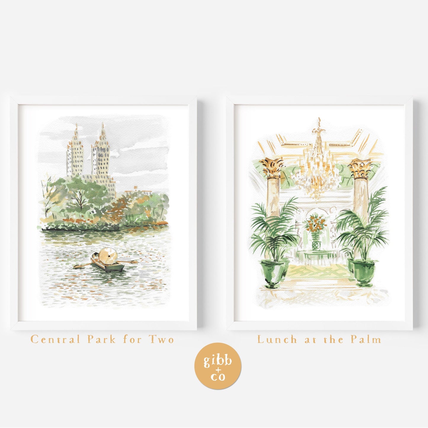 Travel art print, New York, Central Park, lunch at the Palm, architecture lover, art print, travel art print
