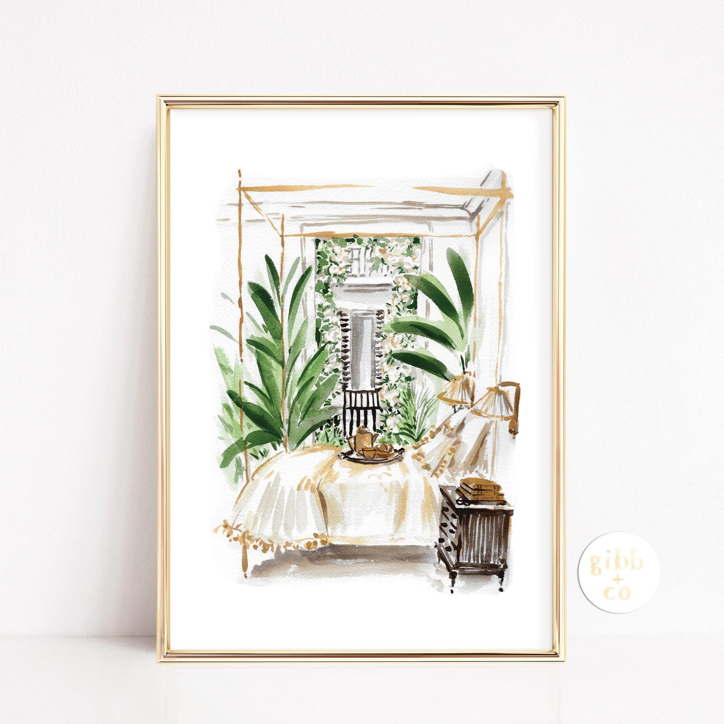 Lush Courtyard, Weekend Getaway Travel art print, New Orleans, Charleston, Savannah, travel art print
