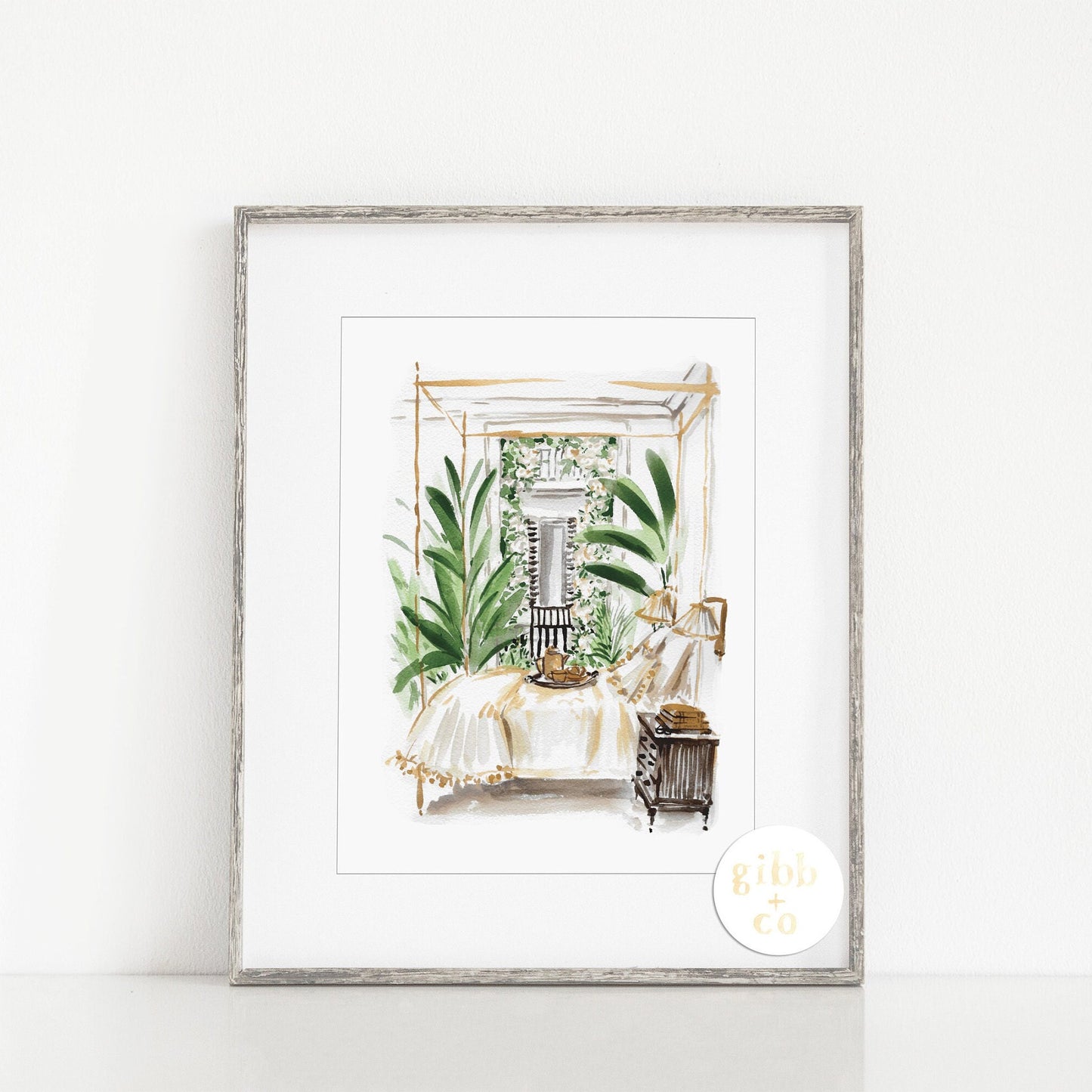 Lush Courtyard, Weekend Getaway Travel art print, New Orleans, Charleston, Savannah, travel art print