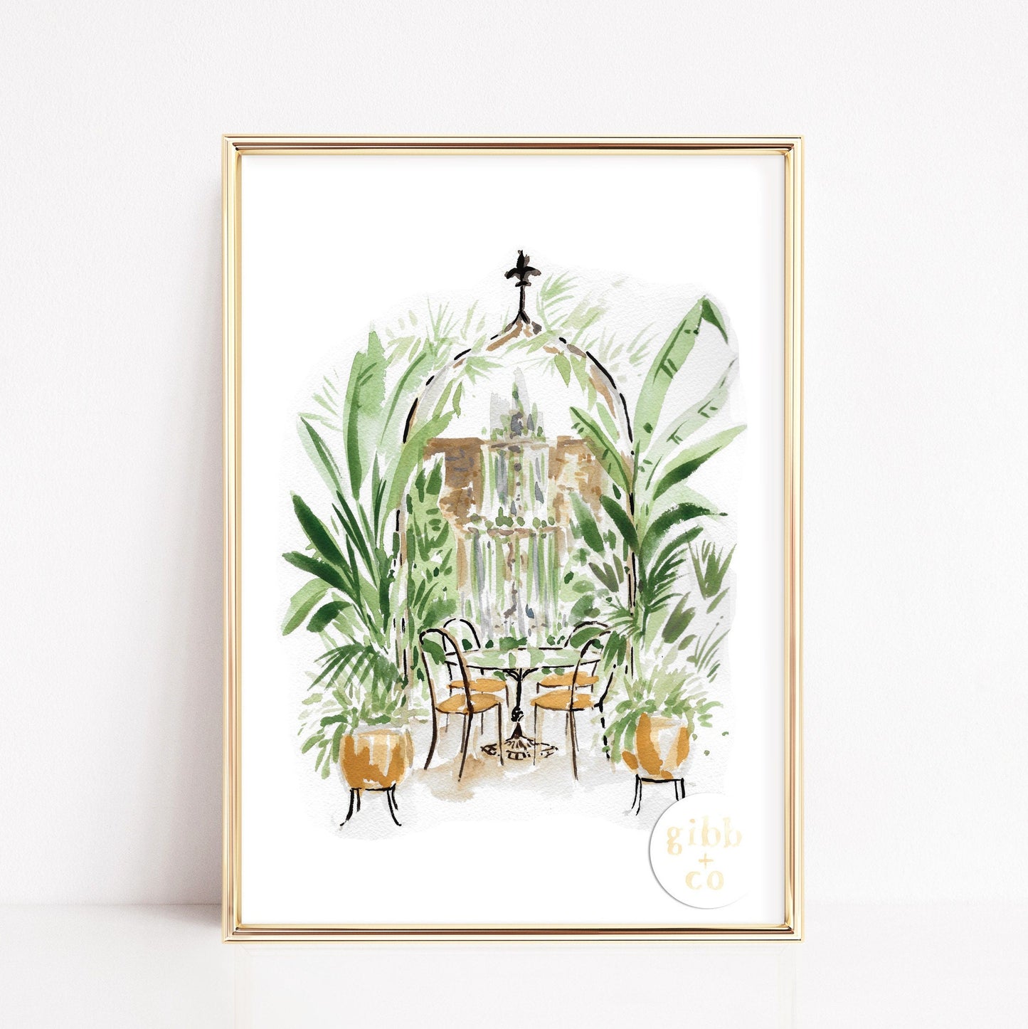 Lush Courtyard, Weekend Getaway Travel art print, New Orleans, Charleston, Savannah, travel art print
