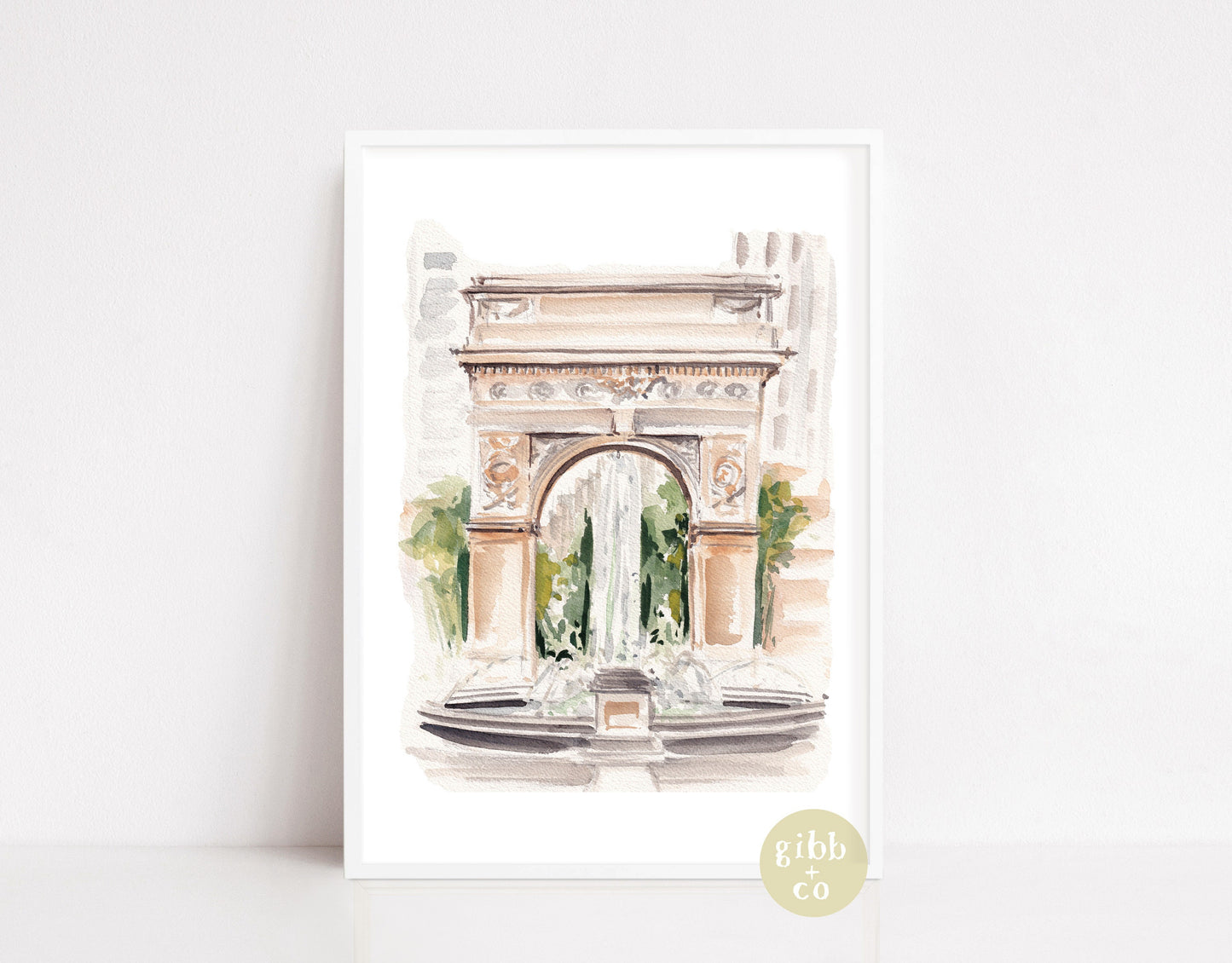 the Met, New York travel art, Metropolitan Museum, Central Park, Bethesda Fountain, Washington Square Park, travel art print
