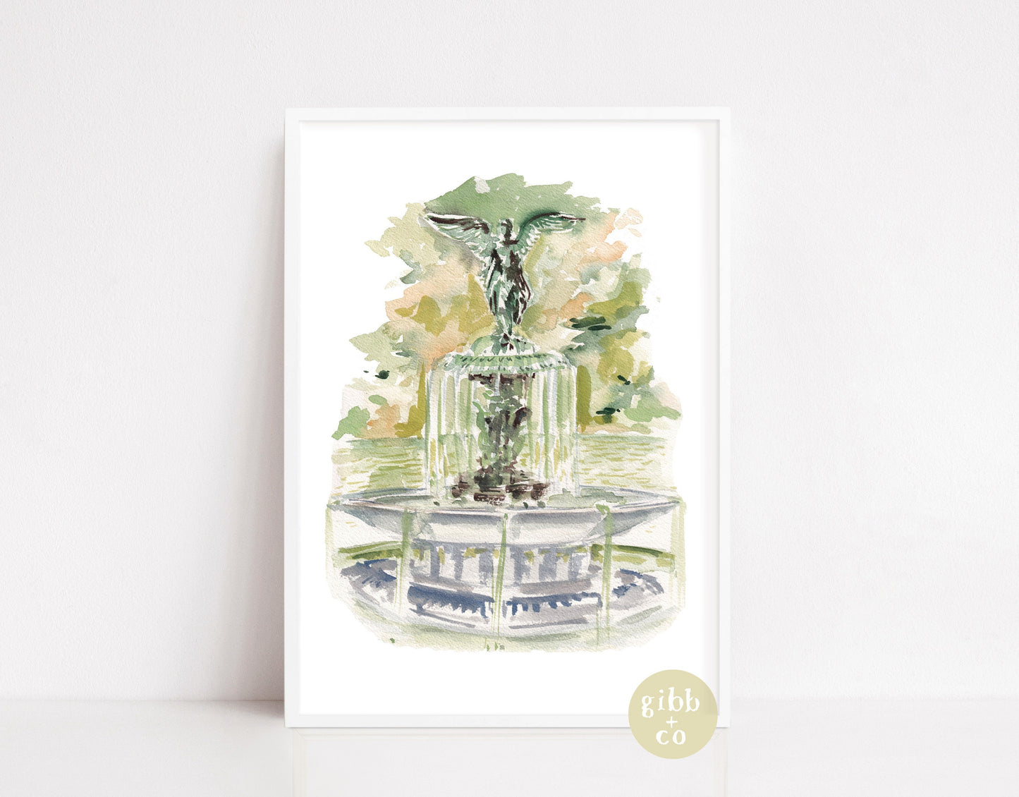 the Met, New York travel art, Metropolitan Museum, Central Park, Bethesda Fountain, Washington Square Park, travel art print