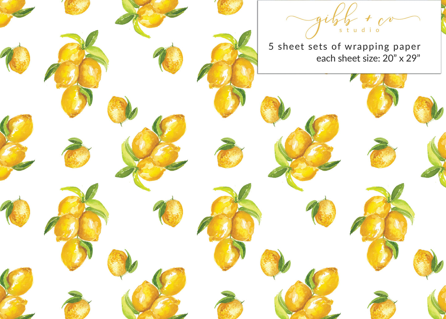 Lemon bunches wrapping paper