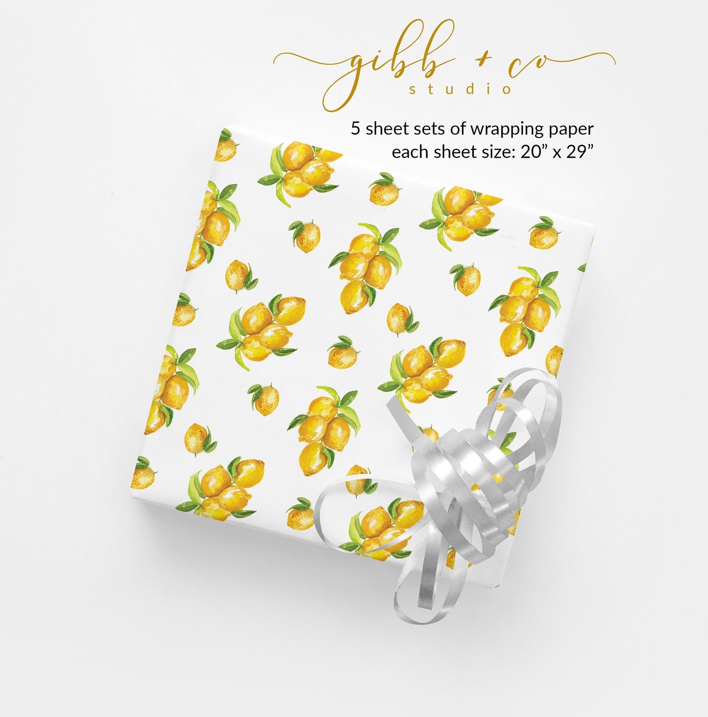 Lemon bunches wrapping paper