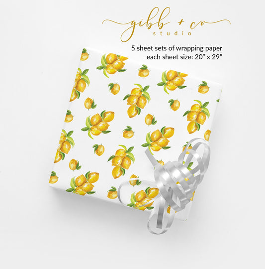Lemon bunches wrapping paper