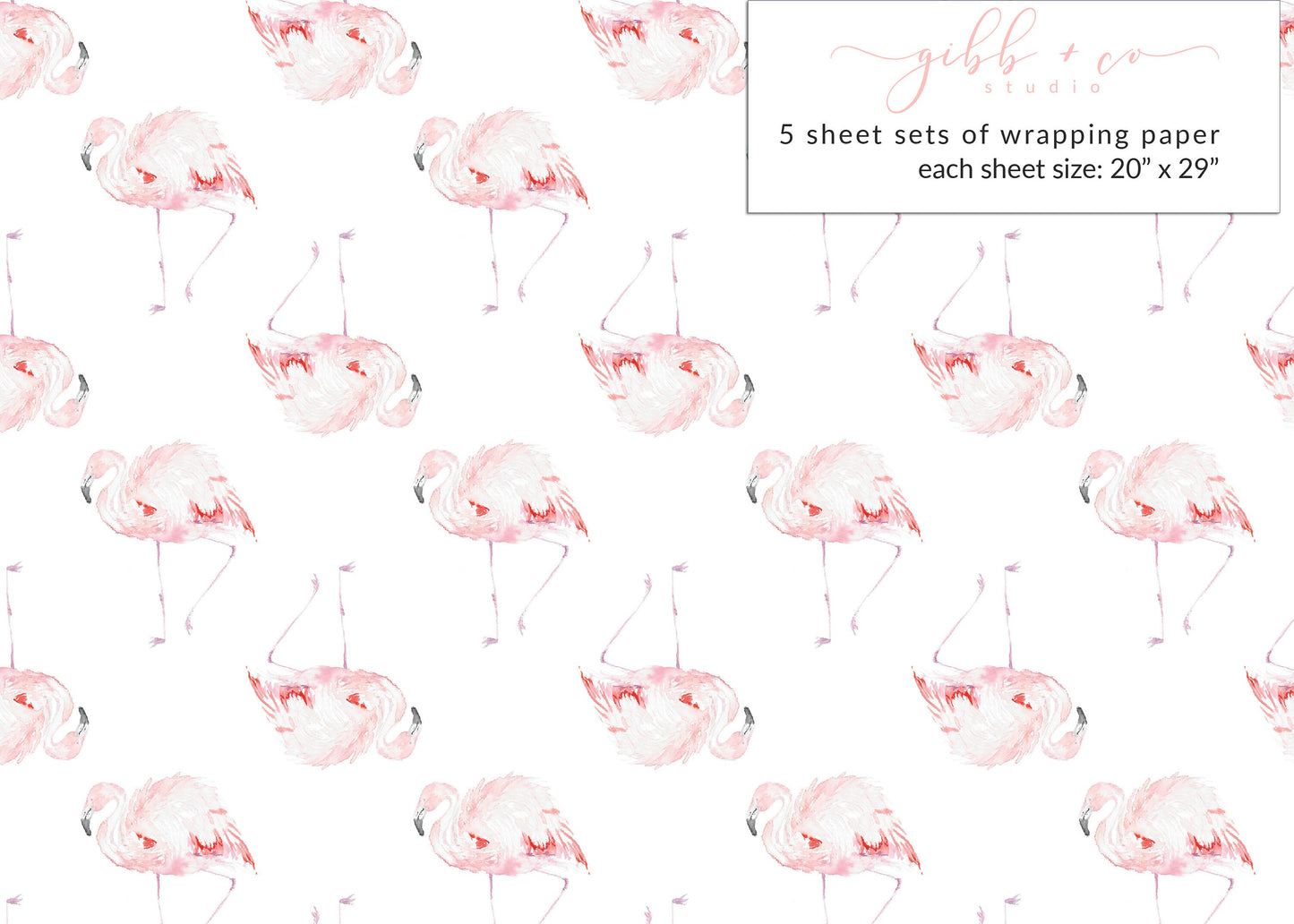 Flamingo wrapping paper
