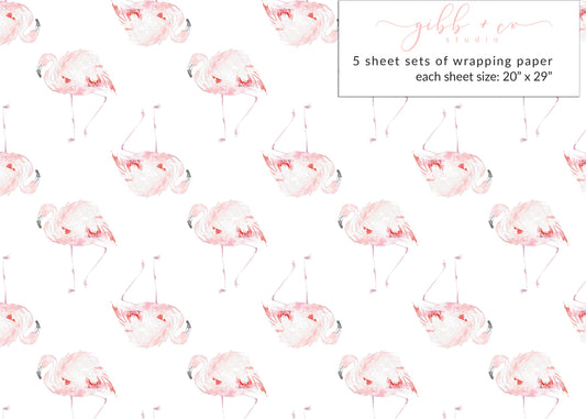 Flamingo wrapping paper