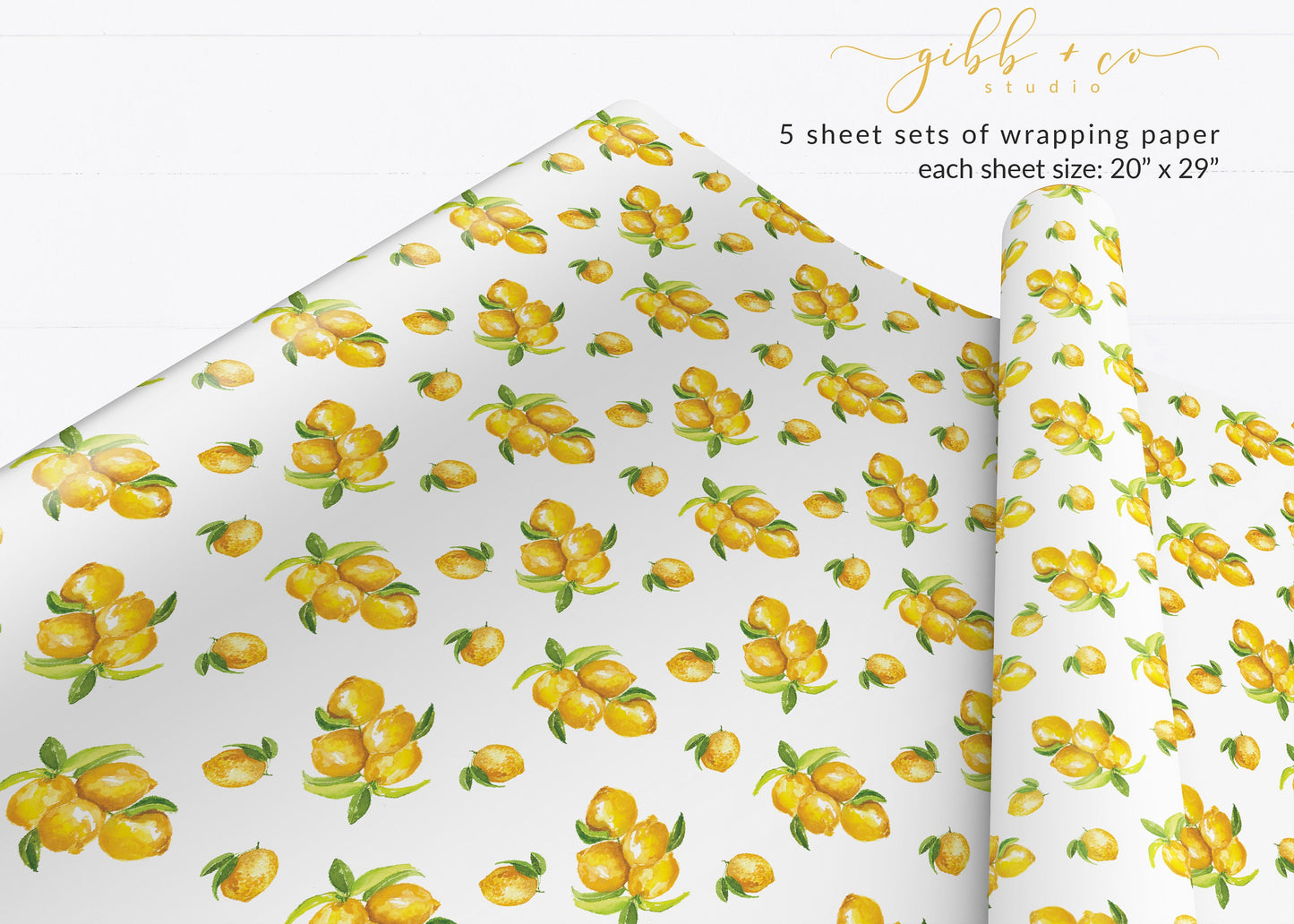 Lemon bunches wrapping paper