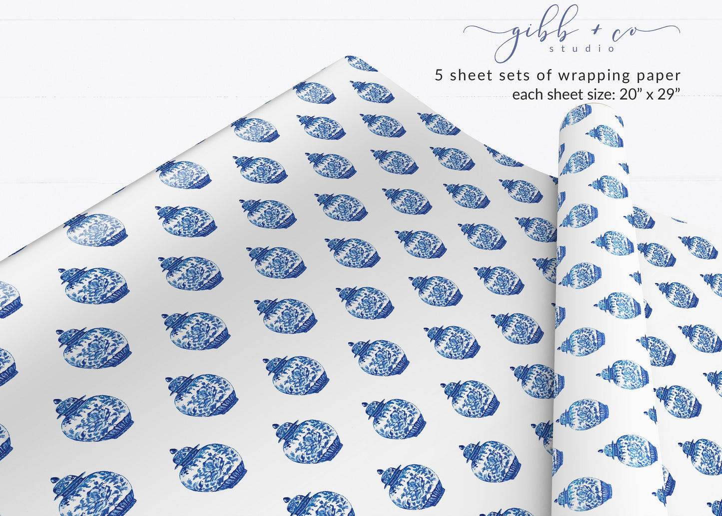 Chinoiserie Ginger Jar wrapping paper