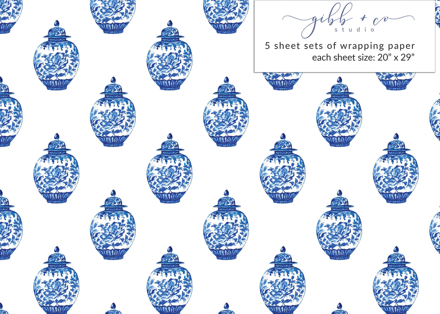 Chinoiserie Ginger Jar wrapping paper