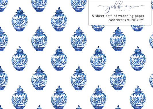 Chinoiserie Ginger Jar wrapping paper