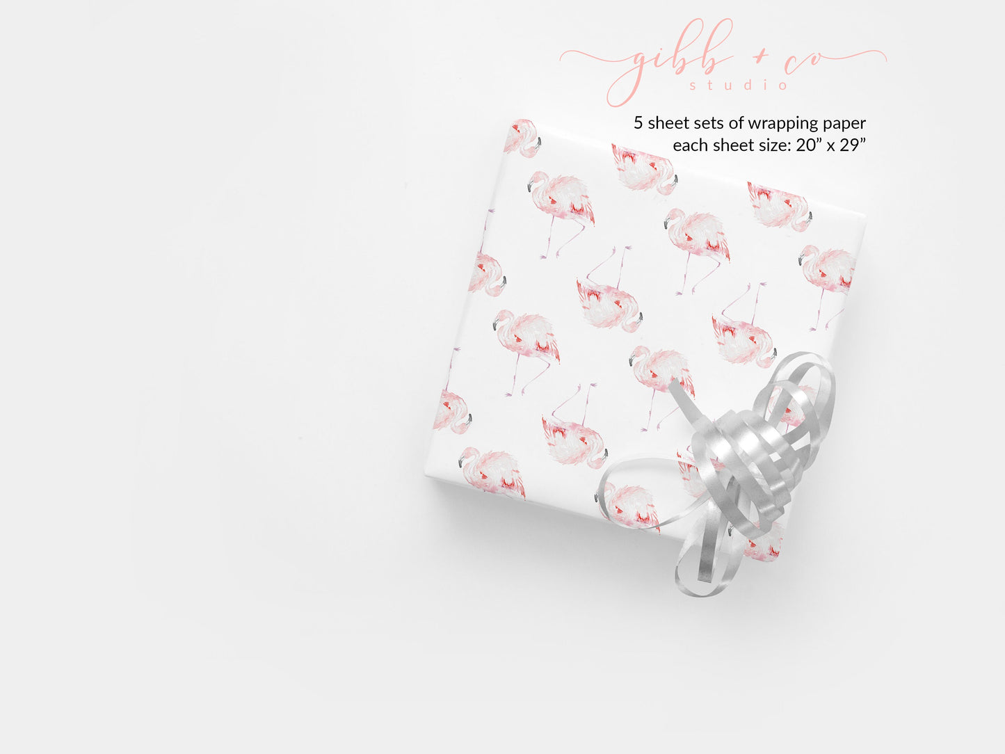 Flamingo wrapping paper