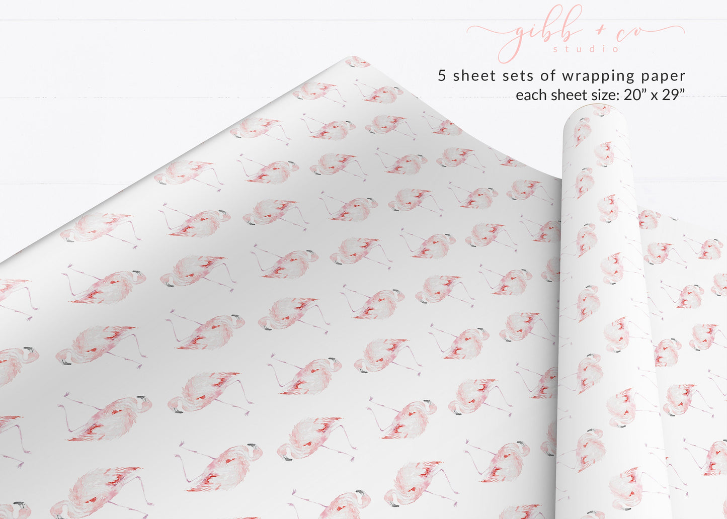 Flamingo wrapping paper