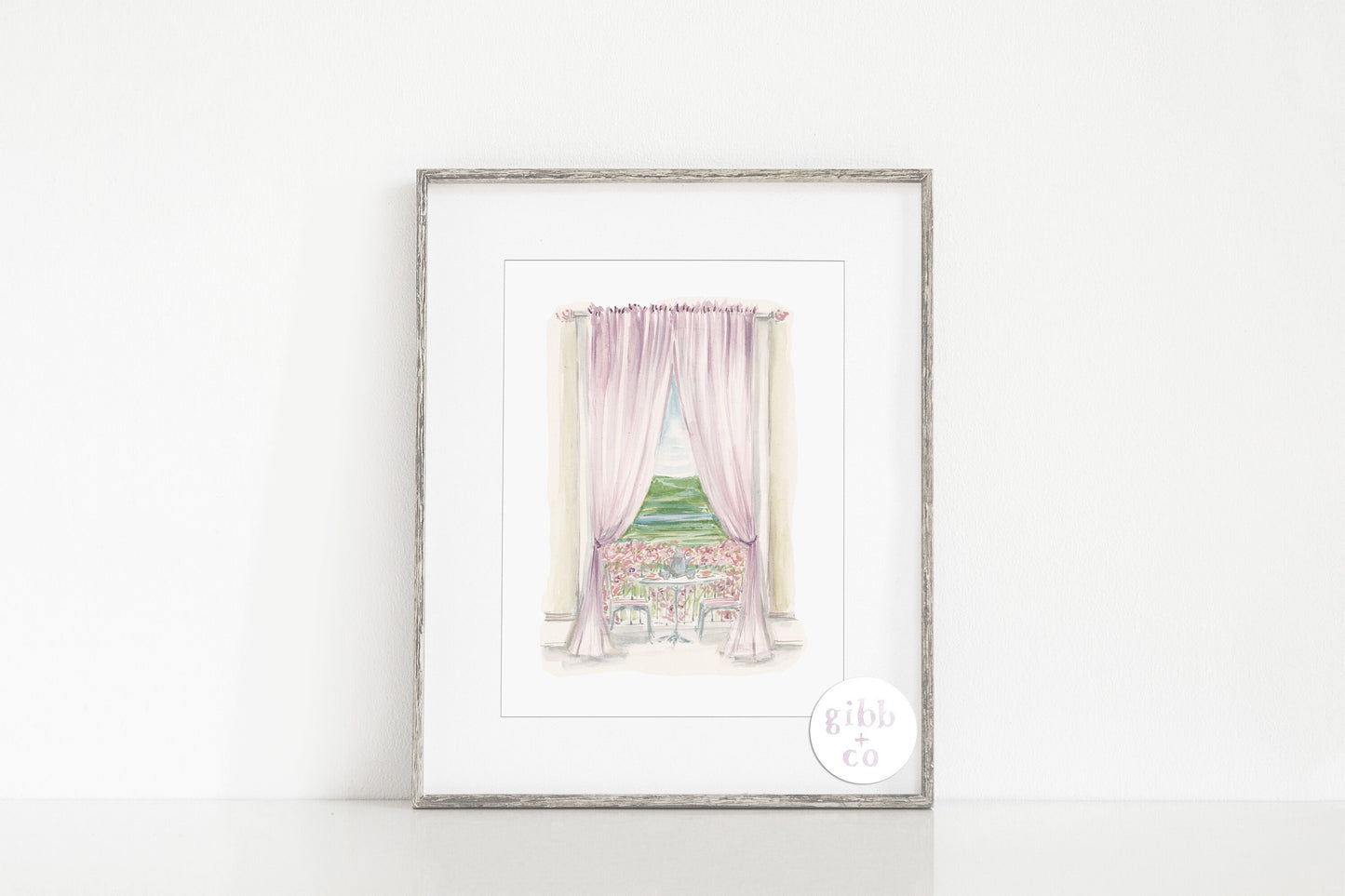 Rose balcony art, Wisteria Balcony art print, Bridgerton inspired romantic art, floral art print, garden art print