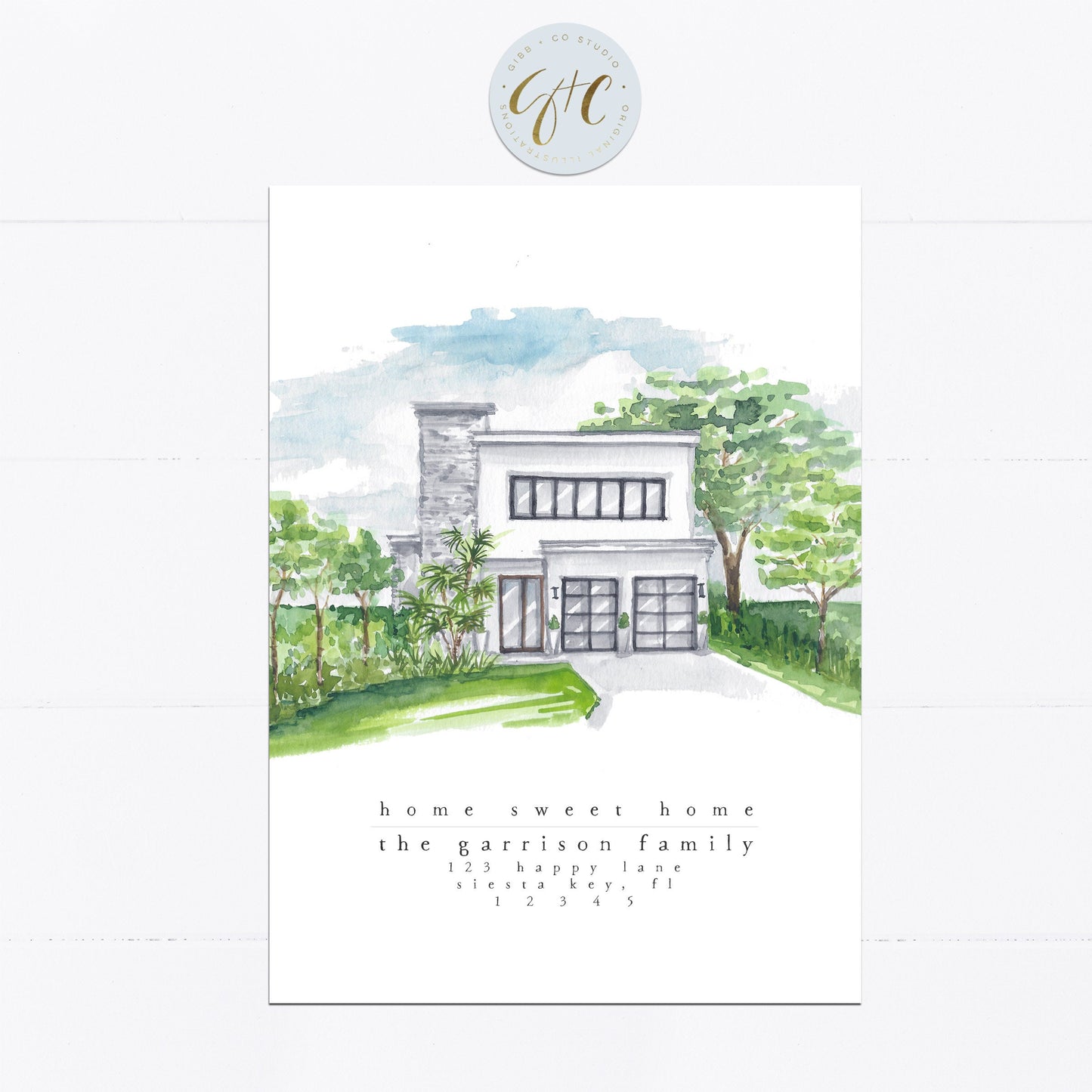 House portrait, Custom watercolor, illustration, painting, save the date, wedding gift, wedding venue, house, home, new home, personalized