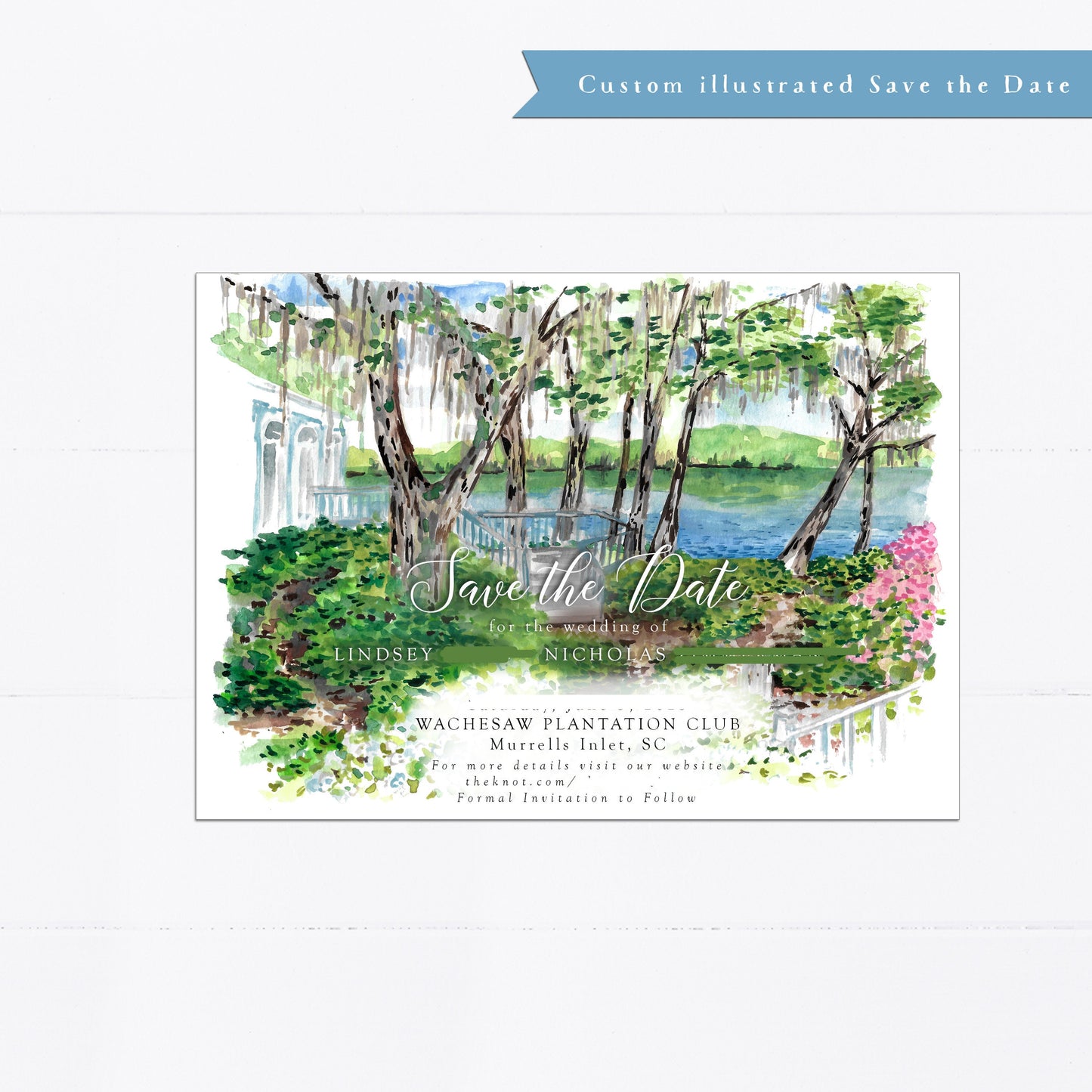 Custom watercolor, illustration, save the date, hand drawn, wedding gift, wedding venue, house, home, new home, personalized gift, moving