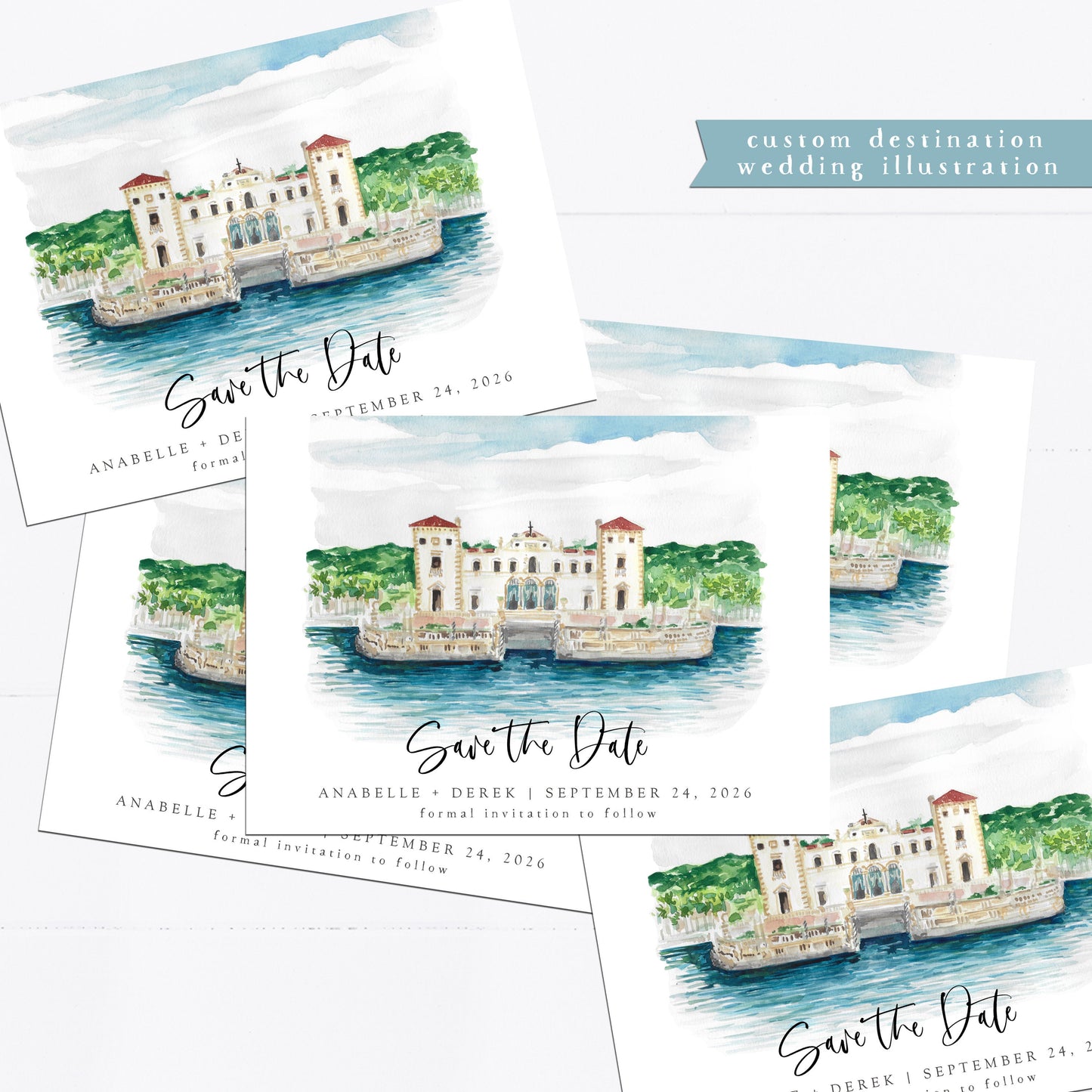 Custom watercolor, illustration, save the date, hand drawn, wedding gift, wedding venue, house, home, new home, personalized gift, moving