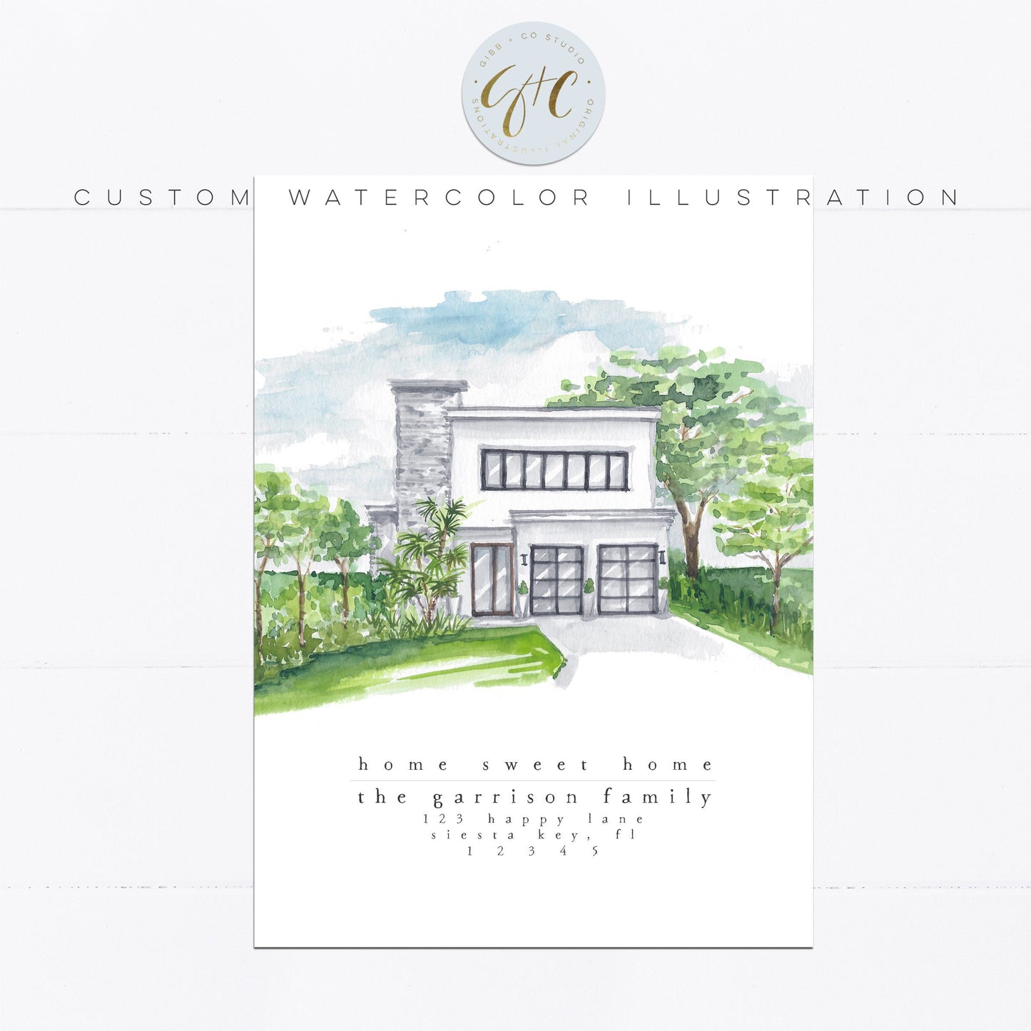 House portrait, Custom watercolor, illustration, painting, save the date, wedding gift, wedding venue, house, home, new home, personalized