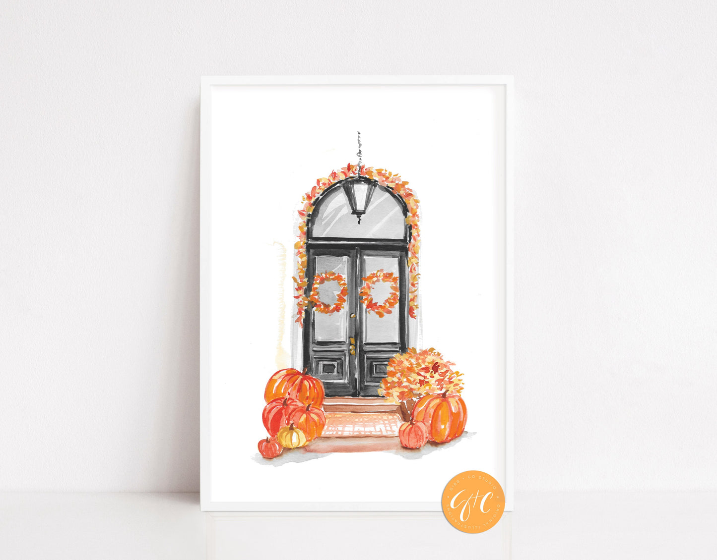 Fall door design Art print