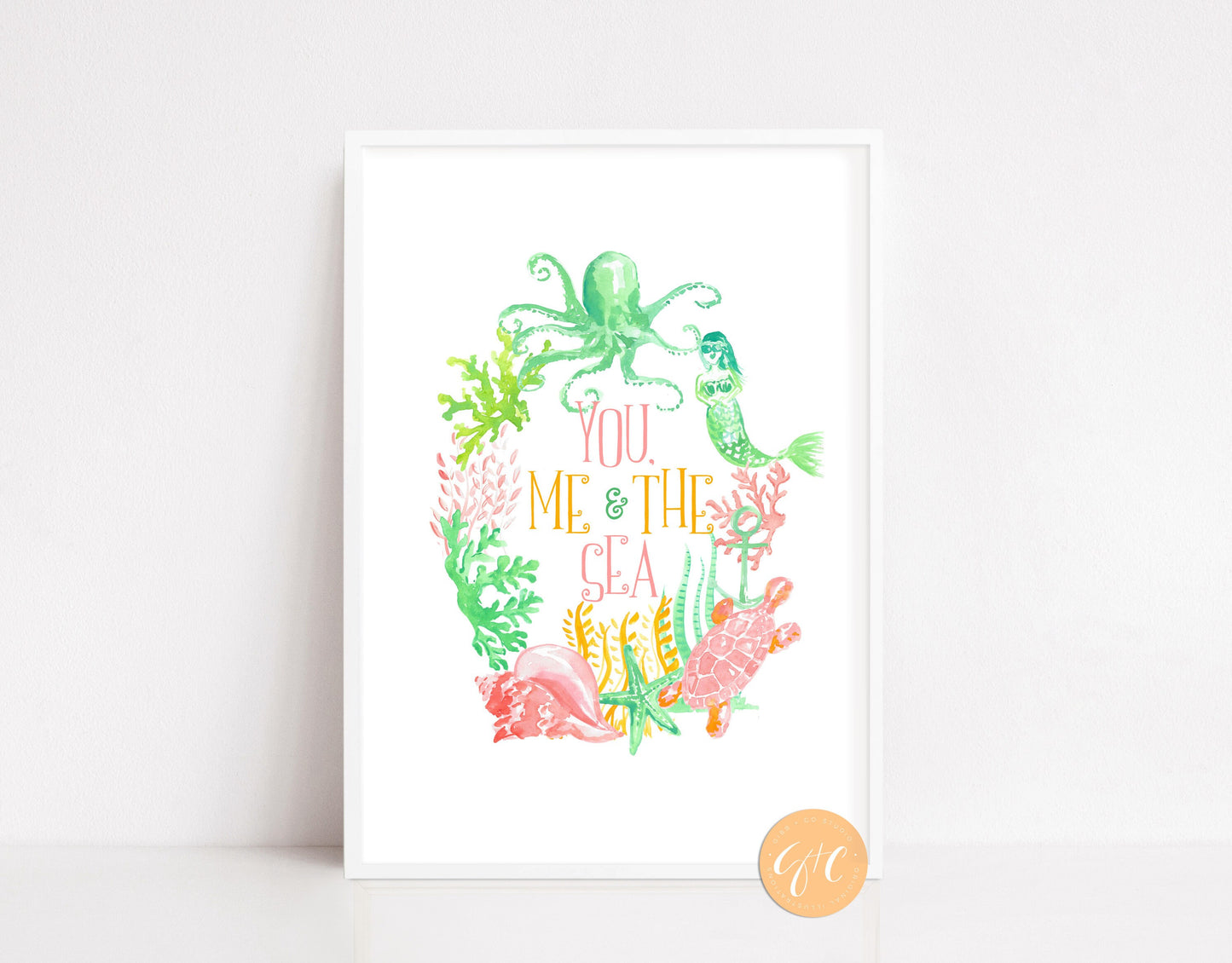 Under the Sea Resort Bright nursery art print