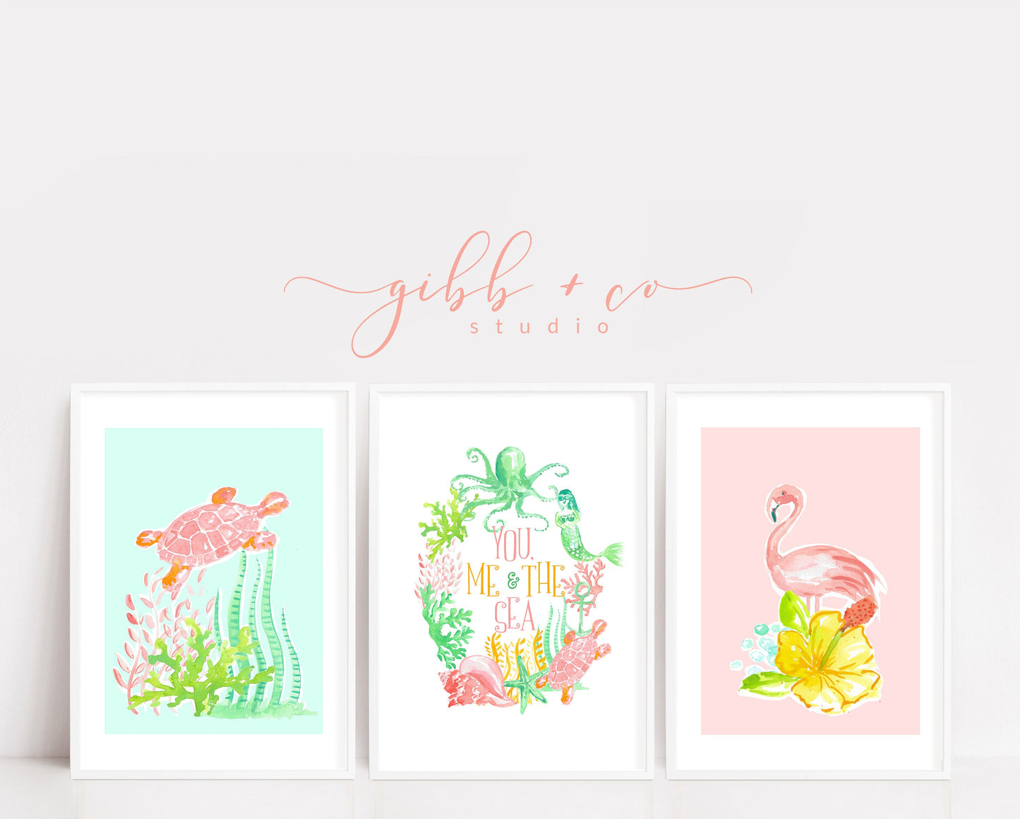 Under the Sea Resort Bright nursery art print