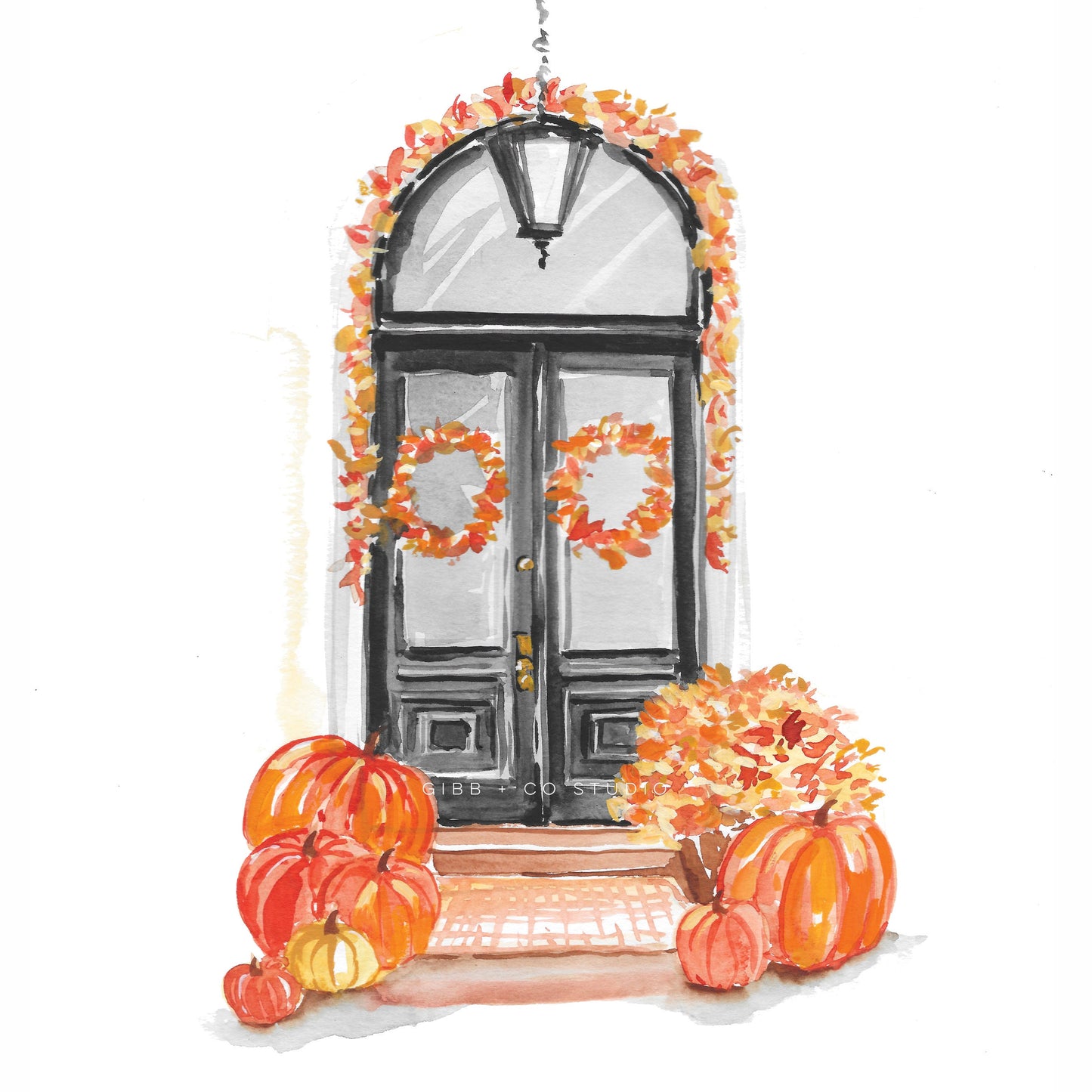 Fall door design Art print