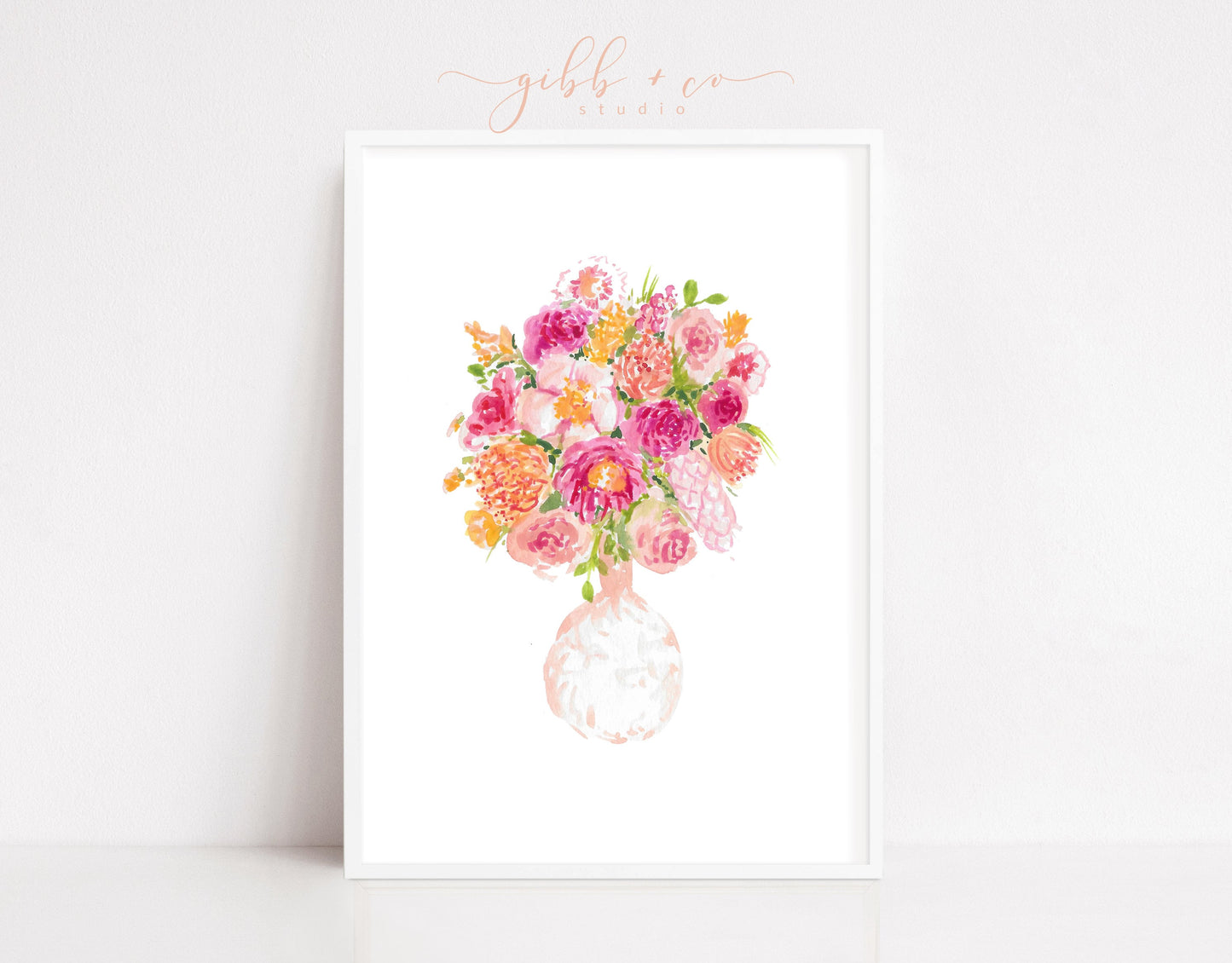 Bright florals, floral art print