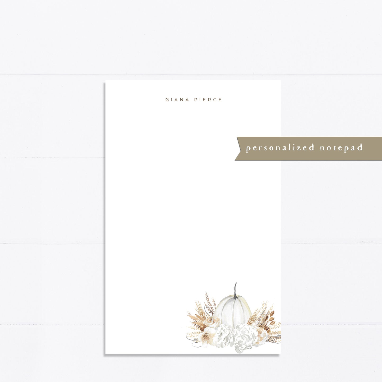 Personalized notepad, pumpkin, fall, blue, things to do, grocery list, notepad, things to do list, 5.5x8.5, gift for, her, list maker
