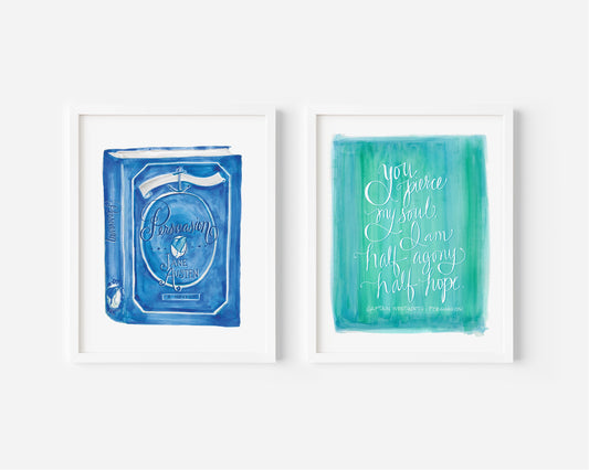 Jane Austen Persuasion fan art series, book art print